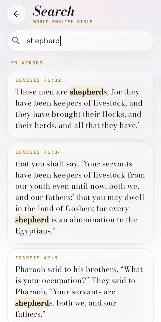 Searching the Bible