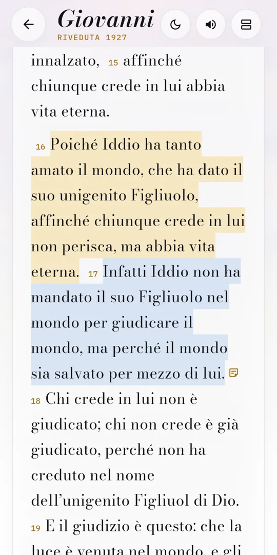 Il lettore con «Di cosa parla»